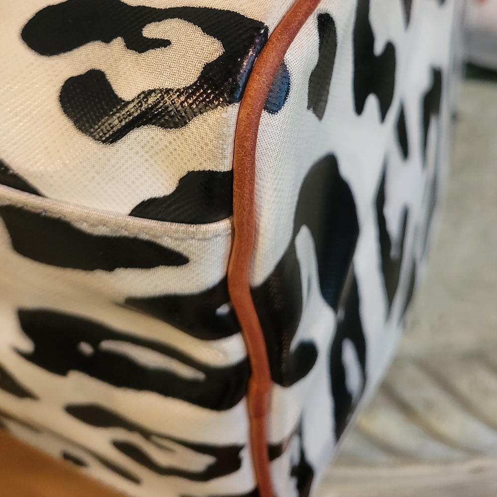 L.A.M.B. by Gwen Stefani Snow Leopard Satchel Designer Leather Vintage  #178 - Picture 11 of 17